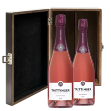 Buy & Send Taittinger Nocturne Rose Sec Champagne 75cl Double Elm Wood Gift Boxed (2x75cl)