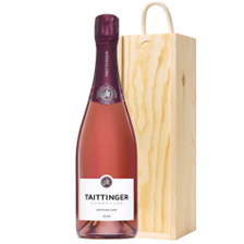 Buy & Send Taittinger Nocturne Rose Sec Champagne 75cl In Pine Wooden Gift Box