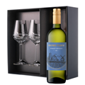 Buy & Send The Home Farm Pinot Grigio 75cl White Wine And Diamante Venezia Glasses Gift Box Set