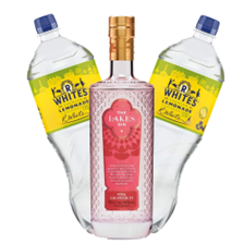 Buy & Send The Lakes Pink Grapefruit Gin 70cl with R.Whites Premium Lemonade Mixer