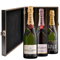 Buy & Send The Moet & Chandon Collection Treble Elm Wood Gift Boxed (3x75cl)