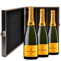 Buy & Send Veuve Clicquot Brut Yellow Label Champagne 75cl Treble Elm Wood Gift Boxed (3x75cl)