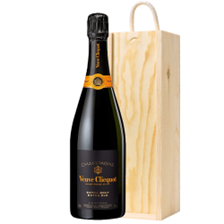 Buy & Send Veuve Clicquot Extra Brut Extra Old Champagne 75cl In Pine Wooden Gift Box