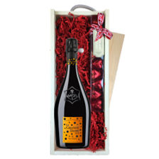 Buy & Send Veuve Clicquot La Grande Dame 2012 Champagne 75cl & Chocolate Praline Hearts, Wooden Box