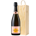 Buy & Send Veuve Clicquot Rose Label 75cl In Pine Wooden Gift Box