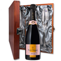 Buy & Send Veuve Clicquot Vintage Rose 2015 Champagne 75cl And Flutes In Luxury Presentation Box