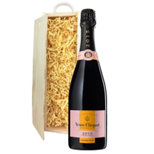 Buy & Send Veuve Clicquot Vintage Rose 2015 Champagne 75cl In Wooden Sliding Lid Gift Box