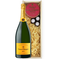 Buy & Send Veuve Clicquot Yellow Label Brut Magnum 1.5L And Strawberry Charbonnel Truffles Magnum Box