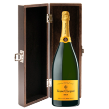 Buy & Send Veuve Clicquot Yellow Label Brut Magnum 1.5L in Elm Wood Gift Box