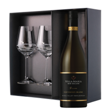 Buy & Send Villa Maria Reserve Sauvignon Blanc 75cl White Wine And Diamante Venezia Glasses Gift Box Set