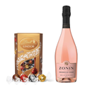 Buy & Send Zonin Prosecco Rose Doc Millesimato 75cl With Lindt Lindor Assorted Truffles 200g